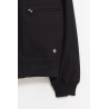 CASABLANCA BLACK BONDED WOOL BLEND JACKET